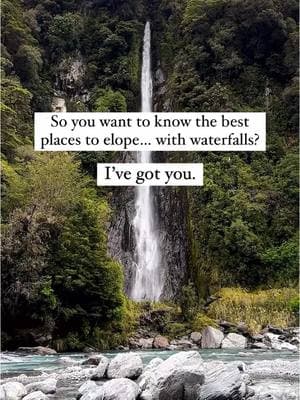 Want to snag a list of my favorite spots? 👀  Comment FALLSPLEASE and I’ll send you a free list!  Truth is, there’s a lot that goes into picking a good waterfall elopement spot. You have to know about when the falls are at their most robust, when to go to avoid crowds, what permits might be required, how close you need to get vs. how soaked the couple will get from the spray…   So I’ve made it easy! I compiled a list of some of my favorite waterfall wedding spots around the world and I’d love to share it with you! Just comment FALLSPLEASE and I’ll send it your way!  And if you want to know more, or you’re looking for something else, reach out to me! I’m always happy to help my inquiring couples find THE most epic spots on the planet to say their vows. Happy eloping!  xx Maddie Mae #waterfallwedding #outdoorceremony #intimateweddingday #weddingdaydetails #adventurebride 