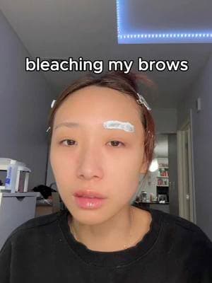 bleaching my brows cz i cant bleach my brain - #brows #eyebrowbleach #eyebrow #makeup #cleangirlmakeup #lowmaintenance #browbleaching #browtok 