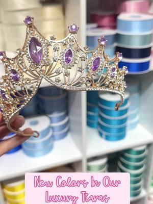 New Colors of Tiaras Now Available on our TikTok Shop👑#fypシ゚viral #satinribbonroses #satinribbonbouquet #satinribbonrose #crowns 