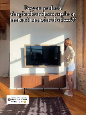 Replying to @Grace follow for more of this loft furnishing series 💓🫶🏡 #chicago #loft #loftapartment #interiordesign #homedecorideas #tvconsole #hm #amazon 