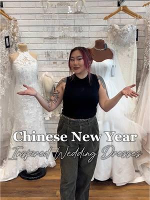 ✨Happy Chinese New Year✨ . We’re celebrating the year of the snake with wedding dresses inspired by this special holiday! From luxurious details to bold red, these gowns bring a touch of tradition and timeless beauty to your wedding day.💛 . . . #happychinesenewyear #chinesenewyear #yearofthesnake #weddingdress #weddingdressinspo #redweddingdress #coutureweddingdress #utbride #utahbride #slcbride #utahbridalshop 