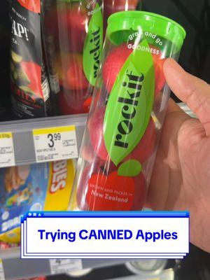 Trying CANNED APPLES. @Rockit™ Apple USA shoutout @CRAW KING for sharing his favorite snack w us 🙏❤️ #cannedapples #rocketapples #freshapples #newzealand #easysnacks 