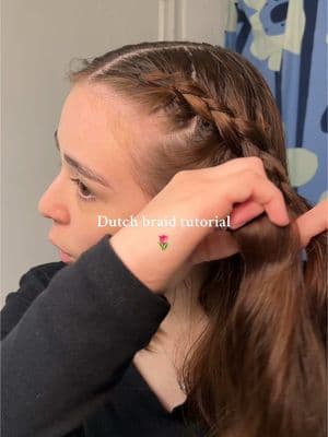 My favorite braid🤭🌷 #dutchbraidtutorial #howtodutchbraid #howtobraid #dutchbraids #dutchbraid #hairtutorial 