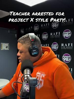 A teacher and principle have been arrested after supplying students a project x style binger #fyp #jandjayinthemorning #power983 #radioshowhost 