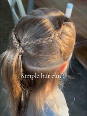 Simple days are sometimes the best! #fyp #5yearhairstyle #kidshairstyle #kindergartenhair #braidedhairstyles 