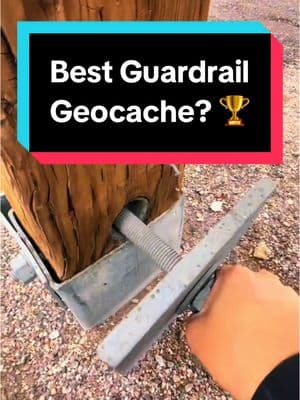 Do you think guardrail geocaches like this should be allowed? Creative hiding spot, but I’m not sure this is the safest Geocache hide 😅 what do you think about guardrail caches? #Geocaching #Guardrail #Geocache #CacheMeIfYouCan #TreasureHunt #Treasure 