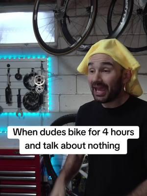 we literally talk about nothing for hours on end! #cycling #cyclinglife #cyclinghumor #cyclingmeme 