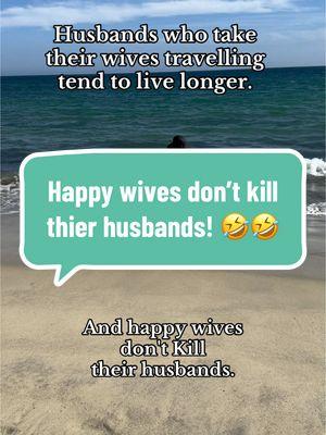 Happy wives don’t kill thier husbands!🤣 tag you spouse in this PSA and let me know where your planning your next vacation! #sarcasticmemes #couplecomedy #happymarriedlife #cookingathome #highvibelife #teamterryketo #teamterry #teamterryliving