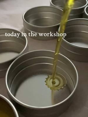 Pouring Greasewood Hand Balm.  Greasewood, aka Creosote Bush, is the smell of rain in the desert. Amazing on dry, cracked, sun-damaged skin. #highdesert #raininthedesert #creosotebush #badlands #upcycle #newmexico #drylandwilds 