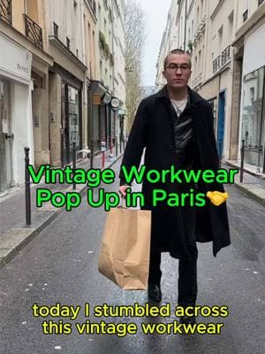 Vintage military/workwear popup in Paris… wound up snagging two great pieces🤝🇫🇷 #vintageclothes #vintagemilitary #workwear #europeanfashion #parisshopping #parisfashion 