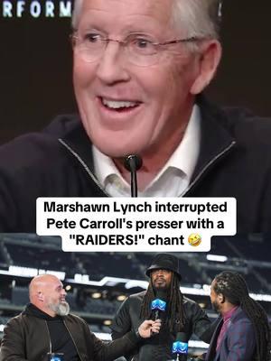 Classic Marshawn 💀 via @raiders #marshawnlynch #nfl #petecarroll #lasvegasraiders #raiders #funny