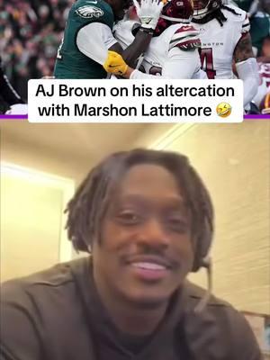 This man too funny 😅 #ajbrown #marshonlattimore #football #eagles #philly #commanders @Jankyrondo for the amazing clip 