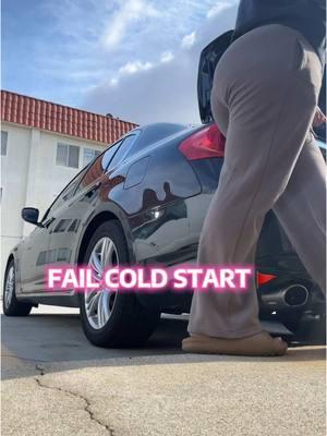 Oh myyyyy 😩 #fail #coldstart #g37 #g37sedan #vq #vqfamily #vqlife #infinit #car #cars #cargirl #cargirls #fyp #foryoupage 