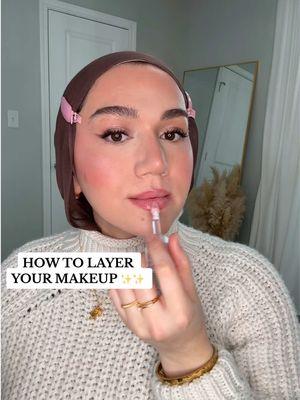 How to layer your makeup✨💘 #makeup #makeuptutorial #beginner #beginnermakeup #flawless #flawlessskin  #makeuptips @BASMA Beauty @Huda Beauty @DIBSBEAUTY @Saie @Diorbeauty @Tower 28 Beauty @ONE SIZE BEAUTY @YSL Beauty 