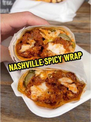 The NASHVILLE SPICY WRAP is on fire here at Wing Shack 🔥🤤🐔 #nashvillehotchicken #spicy #friedchicken #wrap #wings #wingshack #kingspark #fyp #food #foodtiktok 