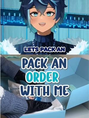 Let’s pack an order together! 🩵 I am so excited to finally announce I released my merch! ❄️ Let me know if you guys have any questions! #niyeko #vtuber #packingorders #packagingorders #SmallBusiness #packwithme 