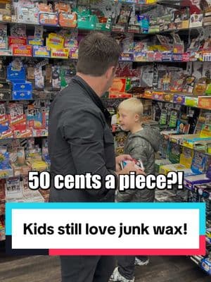 Junk wax is still making kids’ days even today! Card shop: Grand Slam Collectibles  #cardcollector #junkwax #cardshop #sportscards #nostalgia #fyp 