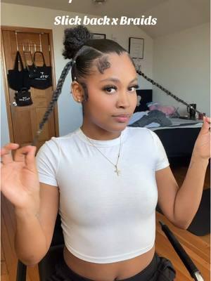 So cuteeee #sierra_2124 #hairinspo #hairstyleideas #blackgirlmagic #mixedgirlmagic #edgesonfleek #edgeslaid #edgestutorial #slickbackbun #braidstyles 