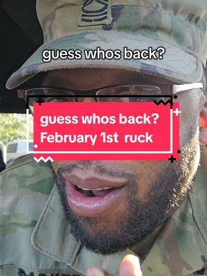 the love was real. let's keep it going. February 1st Ruck. AMR shoppette 0700. civilians.  #miltok ##blkmiltok #military #army #blackunicorn #sapper #ranger #doubletab #beardgang #marine #navy #schofield 