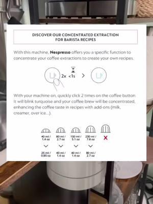Some Nespresso models have “expert mode” which can turn their capsules into a more concentrated capsule. For example a coffee capsule will become a double espresso. Make sure your Nespresso is updated (if it doesn’t update reach out to Nespresso they’re super helpful!)  MODELS that have expert mode:  Nespresso Vertuo Pop+ Nespresso Vertuo Creatista Nespresso Vertuo Lattissima  Nespresso Vertuo Next #nespresso #nespressovertuo #nespressoexpertmode #coffee #nespressomoments #nespressoclub #nespressocapsules #expertmode 