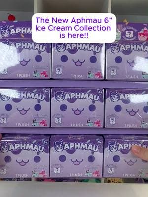 Aphmau Toys - NEW Mystery 6" Ice Cream Collection!  The SECOND Aphmau 6" Mystery Plushies are here! Collect the all-new Ice Cream collection! In this series you will find all of your favorite sweet treats, including Mint Chip Ice Cream Cat, Chocolate Ice Cream Cat, Sherbet Ice Cream Cat, and more! Comment your favorite below! #aphmautoys #plushtoys #aphmau