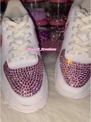 💕🌸✨ #bling #blingbling #blingedout #blingsneakers #nike #blingnikes #airforce1 #blingairforces #blingshoes #customsneakers #customshoes #sneakerhead #prom #queenvkreations #fypシ゚viral #fyp #fypシ゚viral @Nike 