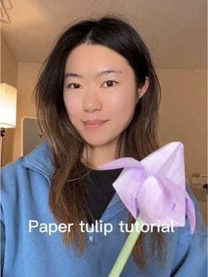 Paper tulip tutorial 🌷 #DIY #papercraft 