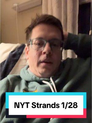 NYT Strands 1/28. Needed two hints. Longest Spangram of all time. Allegedly. #nytstrands #strands #nytgames