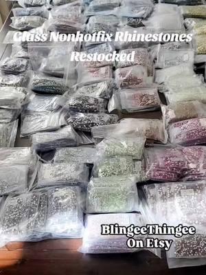 Glass Rhinestones RESTOCKED BlingeeThingee on Etsy #bulkbags #wholesale #sale #wheretobuyrhinestones #blingshop #rhinestones #bling #rhinestonevendor #rhinestonesupplier #BlingeeThingee #crafty #crafthaul 