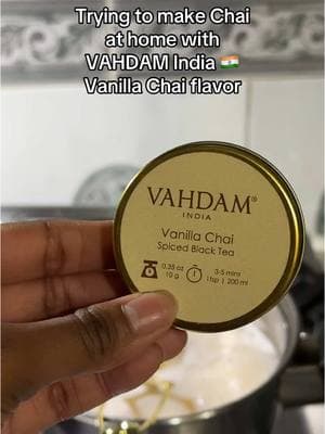 Making Chai at home myself with VAHDAM India loose tea🇮🇳 in the flavor Vanilla Chai! I added my own fresh spices #vahdam #vahdamindia #chai #tealover #freshtea #indianchai #indiantiktok 