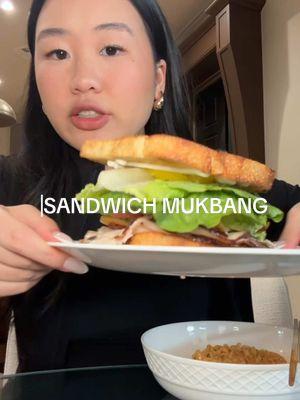 Starved bc I had to wait to get a flat tire fixed #sandwichmukbang #eating #mukbangasmr #asmrcrunch 