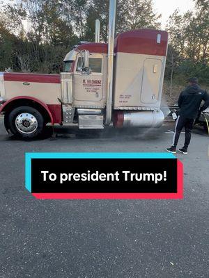 To president Donald Trump ✍️🇺🇸🦅. . . . #Biden #Trump #America #fixit #TruckersOfTiktok #truckertok #truck #trucks #trucktok #truckertok #Peterbilt379 #Semi #SemiTruck #Caterpillar #6nz #JakeBrake #LoudJakeBrake #18Wheeler #StraightPipe #OwnerOperator #18Speed #TruckDriver #TruckerLife #God #Faith #ForYouPage #CatPowered #BlackSmoke #LargeCar #Peterbilt #Trucker #Truckers #America #FloatingGears #Upshifting #Downshifting #CdlLife #fyp #Viral #Trending