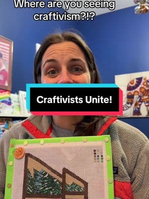 You know where to put all craftivism and craftivists ideas and opportunities! ❤️🌈 So far I’ve seen @SpellboundStitcheryNdlpt is hosting a stitch Zoom talking about craftivism this Sunday!  #craftivism #craftivist #needlepointtiktok #needlepointnation #ndlpt #embroidery #knitting #knittersoftiktok #lgbtq