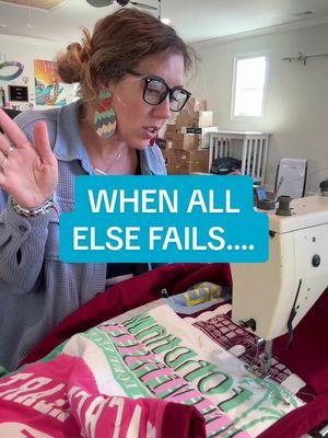 Patsy gettin a little too big for her britches if ya ask me 💁‍♀️ #peptalk #cometojesus  #sewingmachine #sewistsoftiktok #quiltersoftiktok #tshirtquilt #patsy #actright 