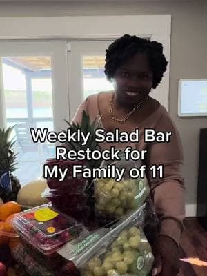 There is no salad in my salad bar this week, but let’s restock it anyway. 😉🥑🍇🍓🍒🍍🩷 #momlife #saladbar #Momof9 #RaisingCades #familyof11 