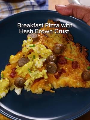 The freezer + dairy aisle collab you never knew you needed 🧀❄️ #ReImagine breakfast time with this Breakfast Pizza with Hash Brown Crust! 🍕 ️ #EasyHomeMeals #ReDiscoverDairyandFrozen #FrozenFood #FoodTikTok #TikTokRecipes #BreakfastIdeas #BreakfastRecipes #BreakfastPizza #Recipes #TikTokFood