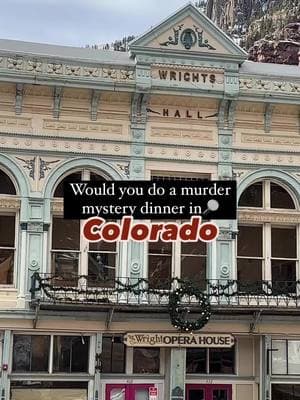 Events you don’t want to miss 📍Ouray, CO 📌Save + send to who you would go to this with!  @wrightoperahouse is Ouray’s historic music concert + theater hall and has a lot of fun events to offer including movie nights, Improv shows, DJs, lecture series, art shows, bingo, and more! Would you do a murder mystery dinner? 🔎🕵️‍♀️ Upcoming events: - Ouray Winter Wine Festival February 15th - 2025 Oscar Nominated Animated Short Films February 19th - Murder Mystery Dinner February 21st Thank you @thewrightoperahouse + @VisitOurayCO for having us!  #colorado #explorecolorado #murdermysterydinner #ouray #ouraycolorado 