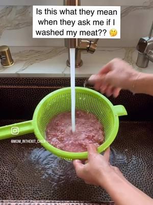 Is this what they mean when they say wash your meat??  #funny #viralvideo #mominthekitchen #madefromscratch 