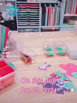 It doesn't feel like work 😊 #onthisday #cardstockcrafts #craftersoftiktok #saillyscreations #crafter #makeitwithmichaels #silhouettecameo #pinkcraftroom 