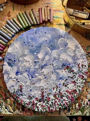 CIRCLE #ktscanvases #texturedart #artvideo #painting #handpainted #whimsical 