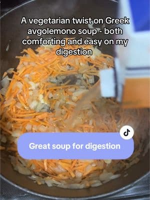 I am falling in love with soups, they are great for digestive issues and I always have extra to freeze! #avgolemono #healthyrecipes #ibs #digestivehealth #soupseason 