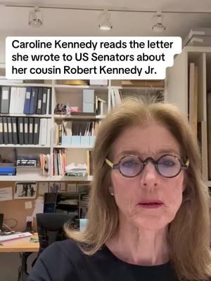 Caroline Kennedy, the former US Ambassador to Australia and Japan and the daughter of President John F. Kennedy, has written a scathing letter to US Senators about her cousin Robert Kennedy Jr, President Trump's pick for Secretary of Health and Human Services. Kennedy not only says that her cousin is unqualified for the important position but she also refers to him as a "predator." Filming such a video is highly unusual for Kennedy. Despite her high public profile she is very private and for her to speak out against a family member this way speaks to how uncomfortable she is with his nomination. #kennedy #kennedyfamily #rfkjr #trump #donaldjtrump #donaldtrump #healthy 