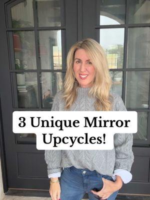 3 Unique Mirror Upcycles! #mirror #mirrorupcycle #DIY #style  #upcycle #rework #DIY #thriftflip #homedecor #upcycling #upcycle  #DIY #thriftflip #homedecor #upcycles #rework #upcycling #thriftflip  #reuse #recycle #secondhandstyle  #transform #oldtonew #upcycleddesign  #makers  #upcyclersoftiktok  #makersoftiktok #upcycling  #sustainableliving #sustainsblestyle  #repurpose #repurposed 