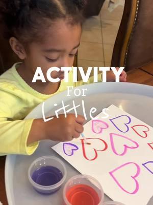 Valentine’s Letter Hearts 💞  Such a fun + easy activity!  You need:  - white crayon or candle stick  - card stock paper  - water with food coloring  - paintbrush  #activityforlittles #craftsforkids #preschoolactivities #preschoolathome #homeschoolpreschool #learningthroughplay #toddlermom #activitiesforlittles #sensoryplayideas 