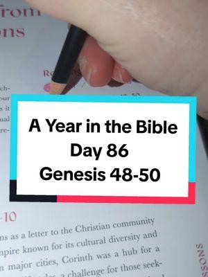 Day 86 Genesis 48-50 & Reading to Page 430 #day86 #bible #foryoupage #christiantiktok #scripture #biblejournaling #womanofgod #fyp 