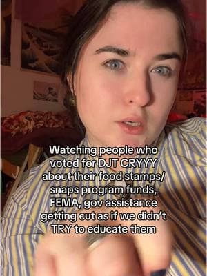 Tears won’t take back your vote, sometimes only your own suffering can teach you #fafo #findout #djt #foodstamps #gov #middleclass #lowerclass #wewarnedyou #humanity #education #fyp #trending #breakingnews 