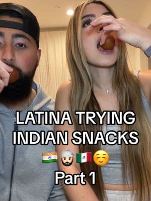 @G said he’s taking me to India 🇮🇳 #tryingindianfood #indiansnacks #gulabjamun #interracialrelationship #goingtoindia 