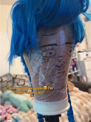 @🌱yatappy🌱 i will post a full video process/ #tutorial to my YT!🤗 #jinx #jinxwig #fyp #arcaneleagueoflegends #arcanecosplay #jinxwigtutorial #jinxarcane #cosplayer #wigtutorial 