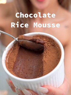 Chocolate and Rice? The unexpected perfect pairing 😌 #chocolate #pudding #mousse #hack #nobake #Recipe #dessert 