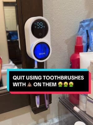 QUIT USING TOOTHBRUSHES WITH POOP 💩 ON THEM !!! 🤮🤮🤮 #toothbrushsterilizer #toothbrushcleaner #dentalhygiene #toothbrushcare 